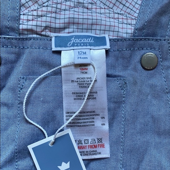Jacadi shortalls 12m. New With Tags. - Picture 4 of 4